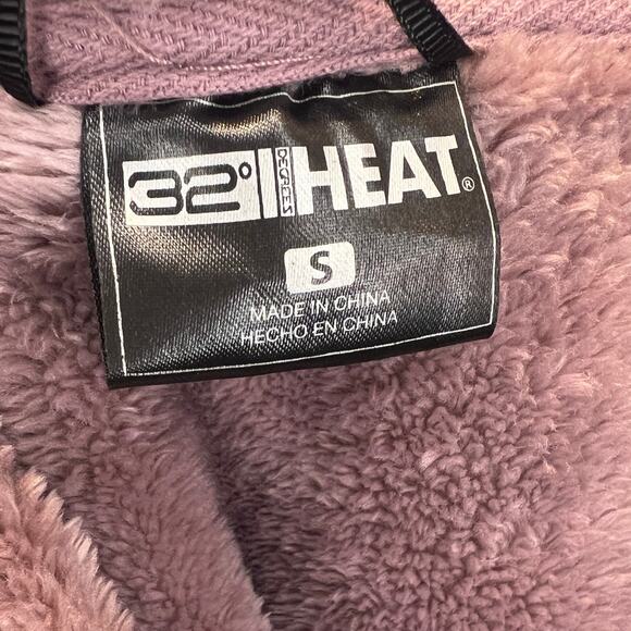 32 Degree Heat Flush Jacket Womens Size Small Mauve Purple Full Zip Cozy Pockets - Picture 7 of 7